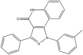 1-(3-Methylphenyl)-3-phenyl-1H-pyrazolo[4,3-c]quinolin-4(5H)-one 结构式