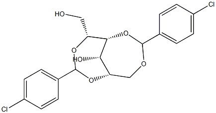 2-O,5-O:3-O,6-O-Bis(4-chlorobenzylidene)-L-glucitol 结构式