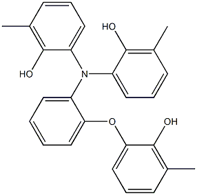 N,N-Bis(2-hydroxy-3-methylphenyl)-2-(2-hydroxy-3-methylphenoxy)benzenamine 结构式