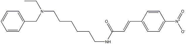 N-[6-(Ethylbenzylamino)hexyl]-3-(4-nitrophenyl)acrylamide 结构式