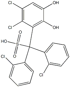 (2,3-Dichloro-5,6-dihydroxyphenyl)bis(2-chlorophenyl)methanesulfonic acid 结构式