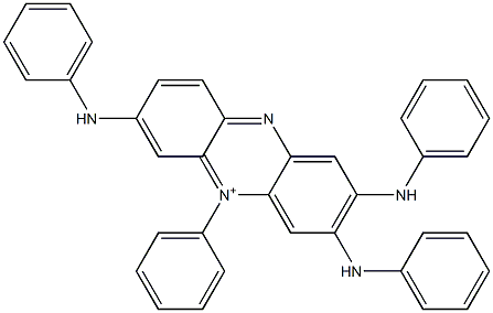 5-Phenyl-2,3,7-tris(phenylamino)phenazin-5-ium 结构式