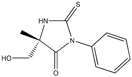 (5S)-5-Hydroxymethyl-2-thioxo-3-phenyl-5-methyl-4-imidazolidinone 结构式