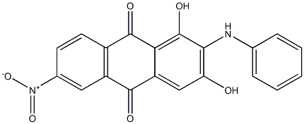 2-Anilino-1,3-dihydroxy-6-nitroanthraquinone 结构式