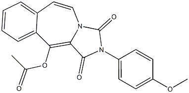 11-Acetyloxy-2-(4-methoxyphenyl)-1H-imidazo[5,1-b][3]benzazepine-1,3(2H)-dione 结构式
