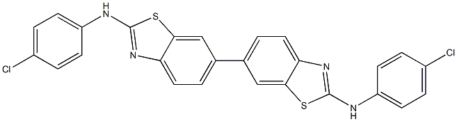 2,2'-Bis(4-chlorophenylamino)-6,6'-bibenzothiazole 结构式