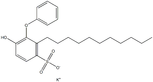 6-Hydroxy-2-undecyl[oxybisbenzene]-3-sulfonic acid potassium salt 结构式