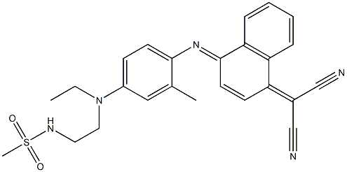 N-[2-[Ethyl[3-methyl-4-[[4-(dicyanomethylene)naphthalen-1(4H)-ylidene]amino]phenyl]amino]ethyl]methanesulfonamide 结构式