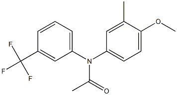 N-[m-(Trifluoromethyl)phenyl]-N-(4-methoxy-3-methylphenyl)acetamide 结构式