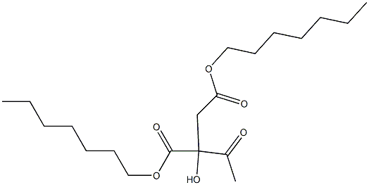 2-Acetyl-2-hydroxybutanedioic acid diheptyl ester 结构式