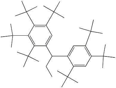 1-(2,3,4,5-Tetra-tert-butylphenyl)-1-(2,4,5-tri-tert-butylphenyl)propane 结构式
