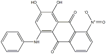 1-Anilino-3,4-dihydroxy-5-nitroanthraquinone 结构式