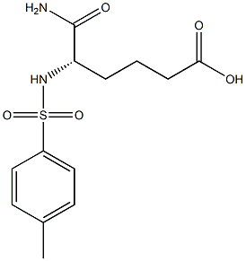 [S,(-)]-5-Carbamoyl-5-(p-tolylsulfonylamino)valeric acid 结构式