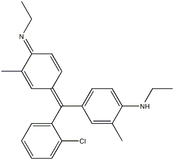 4-[(2-Chlorophenyl)[4-(ethylimino)-3-methyl-2,5-cyclohexadien-1-ylidene]methyl]-N-ethyl-2-methylbenzenamine 结构式