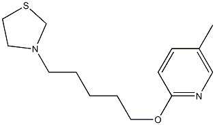 5-Methyl-2-[[5-(thiazolidin-3-yl)pentyl]oxy]pyridine 结构式