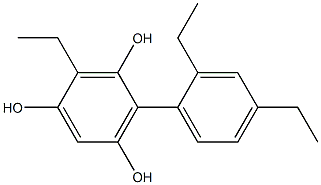 2-Ethyl-4-(2,4-diethylphenyl)benzene-1,3,5-triol 结构式