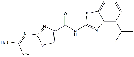 2-(Diaminomethyleneamino)-N-(4-isopropyl-2-benzothiazolyl)thiazole-4-carboxamide 结构式