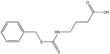 4-[(Benzylthiocarbonothioyl)amino]butyric acid 结构式