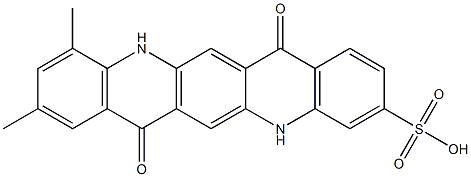 5,7,12,14-Tetrahydro-9,11-dimethyl-7,14-dioxoquino[2,3-b]acridine-3-sulfonic acid 结构式