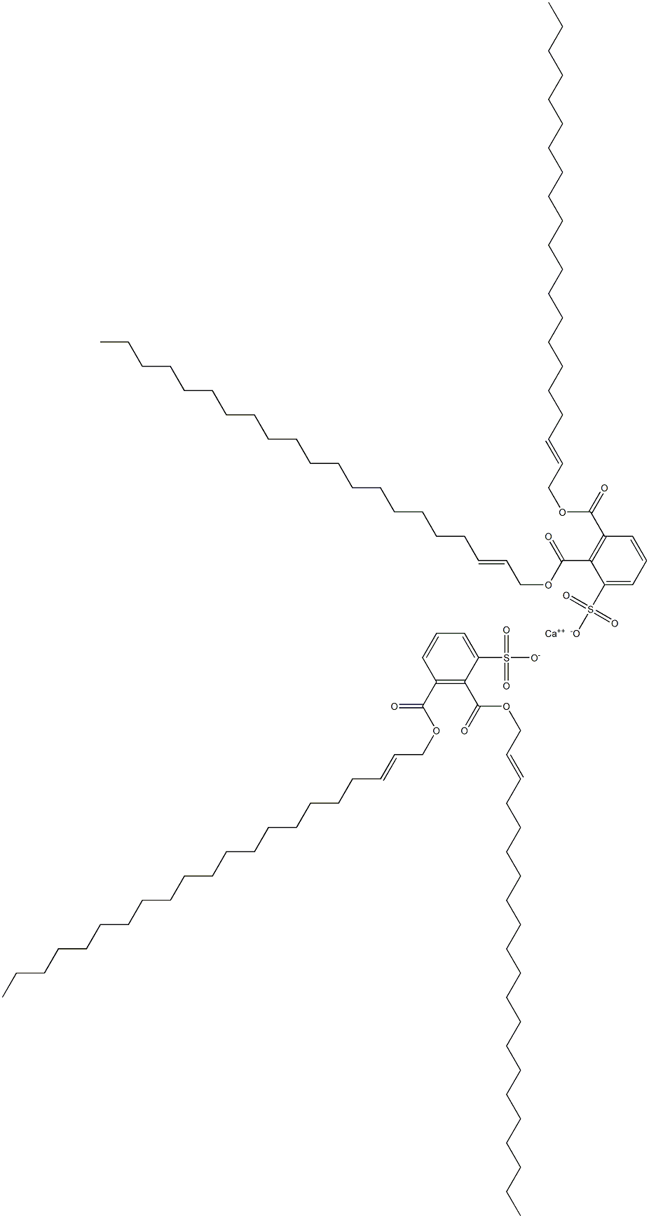 Bis[2,3-di(2-henicosenyloxycarbonyl)benzenesulfonic acid]calcium salt 结构式