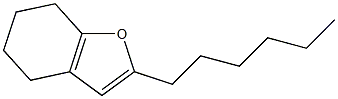 4,5,6,7-Tetrahydro-2-hexylbenzofuran 结构式