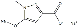 1-Methyl-5-sodiooxy-1H-pyrazole-3-carboxylic acid sodium salt 结构式