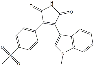 3-(1-Methyl-1H-indol-3-yl)-4-(4-methylsulfonylphenyl)-1H-pyrrole-2,5-dione 结构式