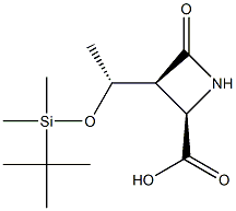 (2R,3S)-4-Oxo-3-[(R)-1-(tert-butyldimethylsiloxy)ethyl]azetidine-2-carboxylic acid 结构式