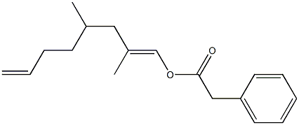 Phenylacetic acid 2,4-dimethyl-1,7-octadienyl ester 结构式