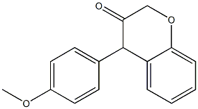 4-(4-Methoxyphenyl)-2H-1-benzopyran-3(4H)-one 结构式