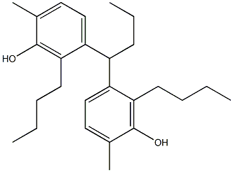 5,5'-Butylidenebis(2-methyl-6-butylphenol) 结构式
