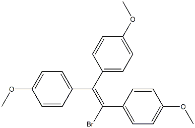 1-Bromo-1,2,2-tris(4-methoxyphenyl)ethene 结构式