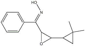 (E)-[3-(2,2-Dimethylcyclopropyl)oxiranyl]phenyl ketone oxime 结构式