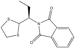 (-)-N-[(R)-1-(1,3-Dithiolane-2-yl)propyl]phthalimide 结构式