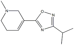 3-Isopropyl-5-[(1,2,5,6-tetrahydro-1-methylpyridin)-3-yl]-1,2,4-oxadiazole 结构式