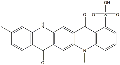 5,7,12,14-Tetrahydro-5,10-dimethyl-7,14-dioxoquino[2,3-b]acridine-1-sulfonic acid 结构式