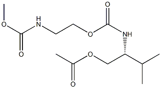 (+)-[(R)-1-Acetyloxymethyl-2-methylpropyl]carbamic acid (2-methoxycarbonylaminoethyl) ester 结构式