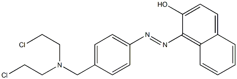 1-[p-[Bis(2-chloroethyl)aminomethyl]phenyl]azo-2-naphthol 结构式