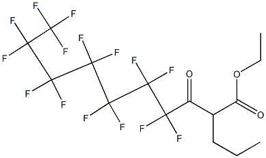 2-Propyl-3-oxo-4,4,5,5,6,6,7,7,8,8,9,9,10,10,10-pentadecafluorodecanoic acid ethyl ester 结构式