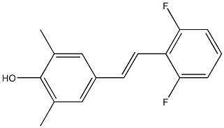 4-[(E)-2-(2,6-Difluorophenyl)ethenyl]-2,6-dimethylphenol 结构式