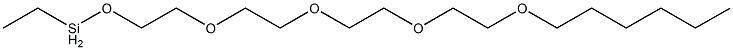 Ethyl[2-[2-[2-[2-(hexyloxy)ethoxy]ethoxy]ethoxy]ethoxy]silane 结构式