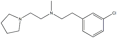 N-[2-(3-Chlorophenyl)ethyl]-N-methyl-2-(1-pyrrolidinyl)ethanamine 结构式