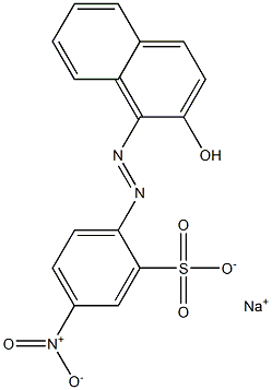 2-[(2-Hydroxy-1-naphthalenyl)azo]-5-nitrobenzenesulfonic acid sodium salt 结构式