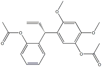 (+)-4',6'-Dimethoxy[(R)-2,3'-allylidenediphenol diacetate] 结构式