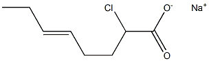 2-Chloro-5-octenoic acid sodium salt 结构式