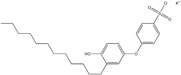 4'-Hydroxy-3'-dodecyl[oxybisbenzene]-4-sulfonic acid potassium salt 结构式