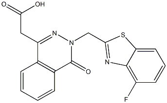 3-[(4-Fluoro-2-benzothiazolyl)methyl]-3,4-dihydro-4-oxophthalazine-1-acetic acid 结构式