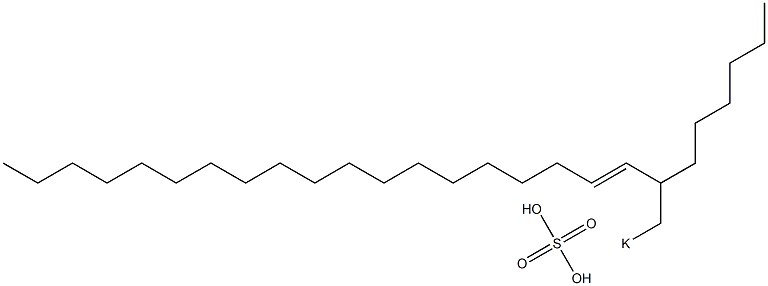 Sulfuric acid 2-hexyl-3-henicosenyl=potassium ester salt 结构式