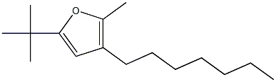5-tert-Butyl-3-heptyl-2-methylfuran 结构式