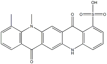 5,7,12,14-Tetrahydro-11,12-dimethyl-7,14-dioxoquino[2,3-b]acridine-1-sulfonic acid 结构式